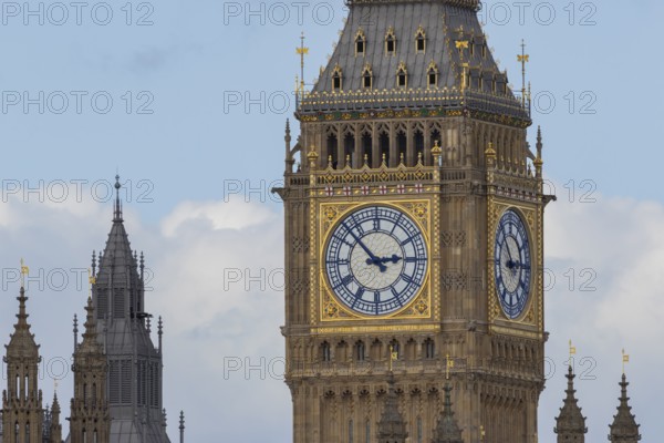 Big Ben or The Elizabeth Tower clock tower of the Palace of Westminster or Houses of Parliment,
