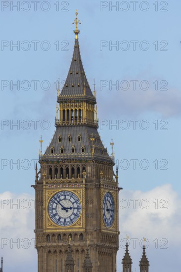 Big Ben or The Elizabeth Tower clock tower of the Palace of Westminster or Houses of Parliment,