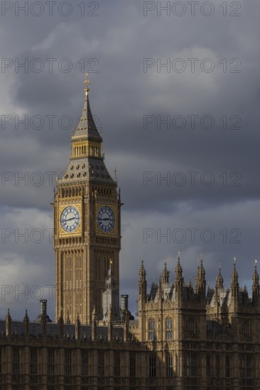 Big Ben or The Elizabeth Tower clock tower of the Palace of Westminster or Houses of Parliment,