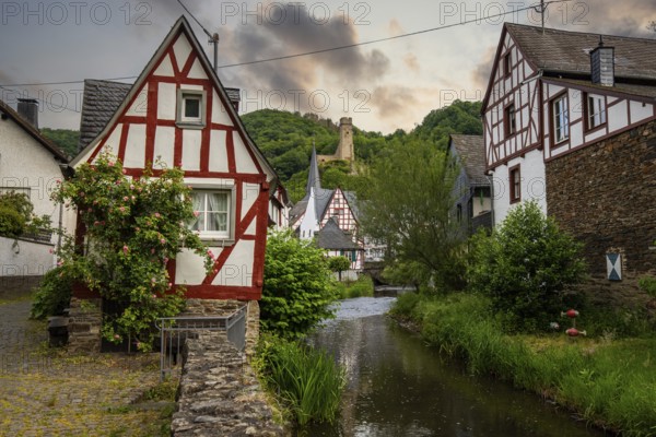 A historic half-timbered village in the morning. Beautiful light in Monreal im Elztal,