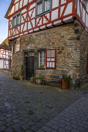 A historic half-timbered village in the morning. Beautiful light in Monreal im Elztal,