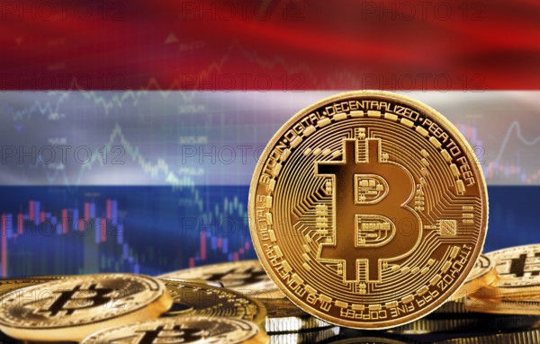 Investors in cryptocurrency and Blockchain Technology in Netherlands, Concept. Bitcoin with