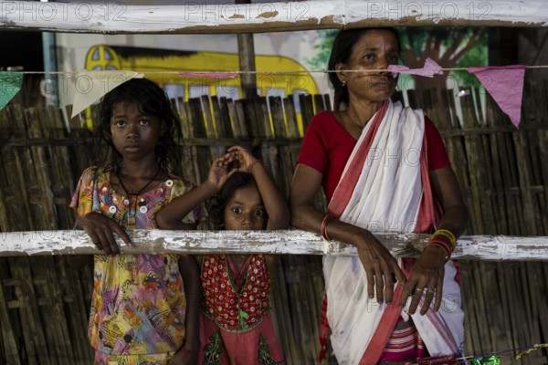 Members of the tea tribe community during celebrate the vibrant Karam Festival at a tea estate in
