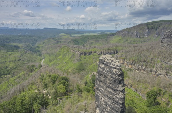 Elbe Sandstone Mountains east of Hrensko, Czech Republic
