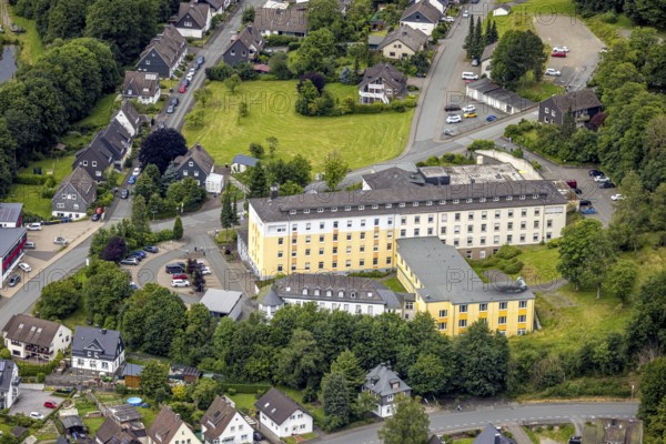 Aerial view, VAMED Klinik Bad Berleburg Hospital, Bad Berleburg, Wittgensteiner Land, North