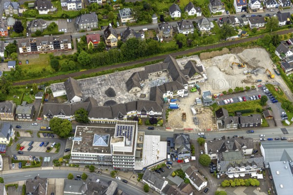 Aerial view, car park demolition and demolition of the former Eins-A complex on Schulstrasse,