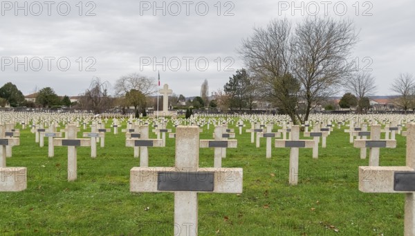 Impression around the military cemetery in Verdun, a large city in the Meuse department in Grand