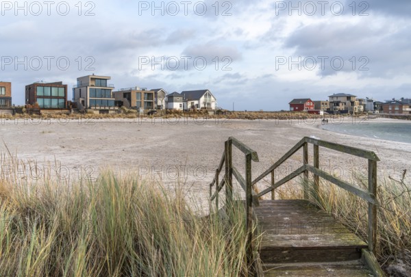 Scenery around Olpenitz, a part of the town Kappeln in Schleswig-Holstein, Germany, at the mouth of