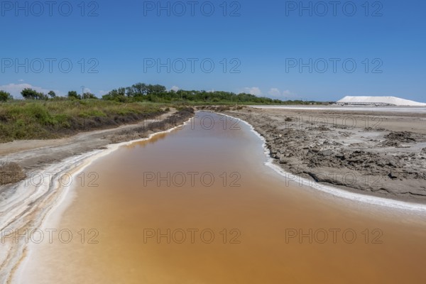 Scenery around Salin-de-Giraud located in in the Camargue area in southern France wich is showing