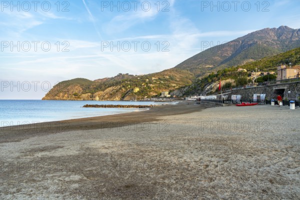 Scenery around Levanto, a small town at a coastal area in the province of La Spezia in Liguria,