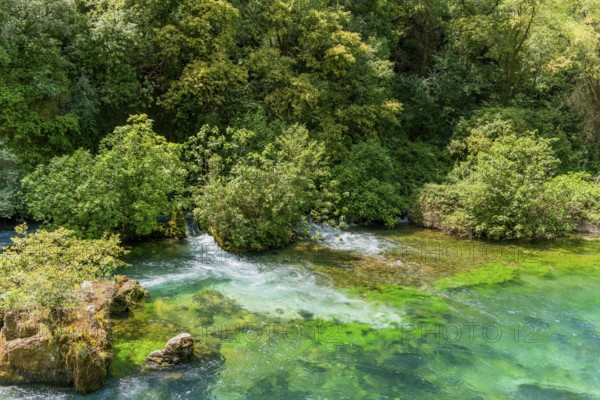 Scenery around the Fontaine-de-Vaucluse, a commune near a same named spring in the southeastern