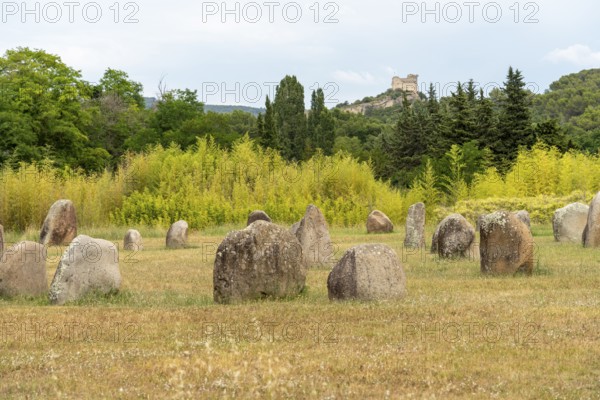 Scenery including some boulders around Vaison-la-Romaine, a town in the Vaucluse department in the