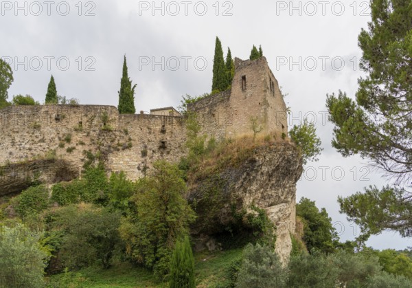 Fortification around Vaison-la-Romaine, a town in the Vaucluse department in the Provence region in