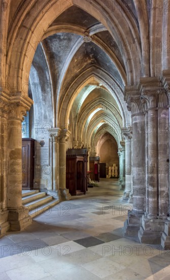 Scenery inside the Saint-Maurices Basilica in Epinal, the capital city of the Vosges departmend in