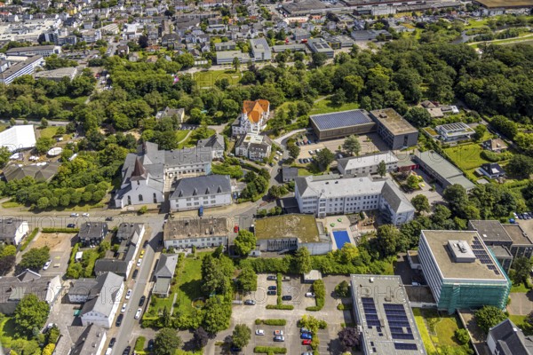 Aerial view, Wedinghausen Monastery and St Laurentius Catholic Provost's Church, Laurentianum