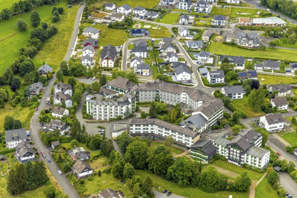 Aerial view, Haus am Sähling - evangelisches Johanneswerk nursing home, new building residential