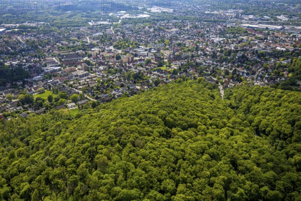 Aerial view, Teutoburg Forest, Bodelschwinghstraße with view of residential area district
