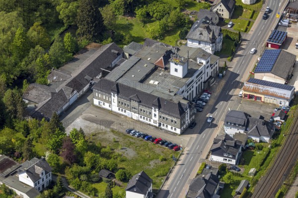 Aerial view, Schneider Korn distillery, H. & F. Schneider Holding GmbH & Co. KG Spirituosenhandel,