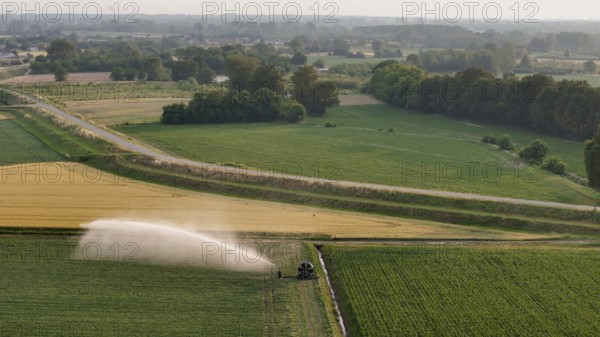 Modern agricultural irrigation techniques are vital for sustaining soybean crops during springtime