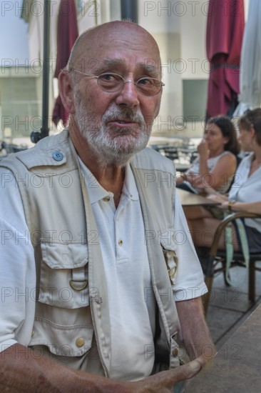 Elderly gentleman with beard and glasses, Dornbirn, Vorarlberg, Austria