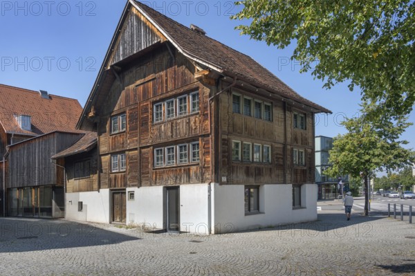 Wooden house with pointed gable, Dornbirn, Vorarlberg, Austria