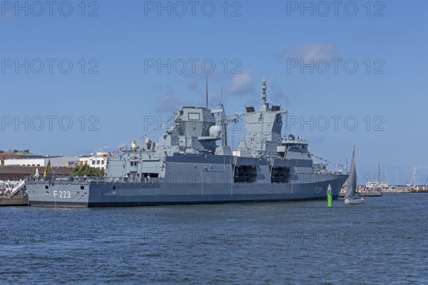 Frigate North Rhine-Westphalia, Hanse-Sail, Unterwarnow, Warnemünde, Rostock, Mecklenburg-Western