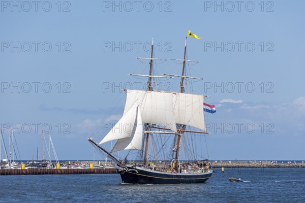 Sailing ship Morgenstern, Hanse-Sail, Unterwarnow, Warnemünde, Rostock, Mecklenburg-Vorpommern,