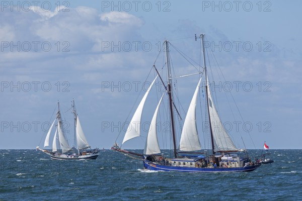 Sailing ships banjaard and Oban, Hanse-Sail, Ostee near Warnemünde, Rostock,