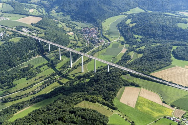 Kocher, bridge, river, Kocher valley bridge, motorway, motorway bridge, BAB A6, traffic route,