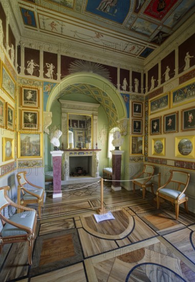 Stein Island with Villa Hamilton, interior view, Wörlitz Park, Wörlitz Gardens, Garden Kingdom of