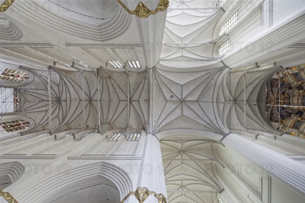 Star-ribbed vault, choir, Gothic figure painting, Marienkirche, Protestant-Lutheran, North German
