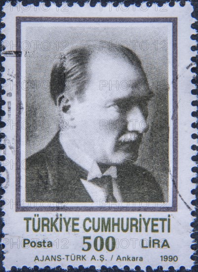 Kemal Atatürk, 1881-1938, founder of modern Turkey and was its first president 1923, 1938. Portrait