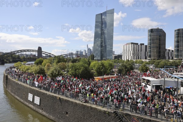 Several thousand people take part in a pro-Palestine demonstration under the slogan United 4 Gaza