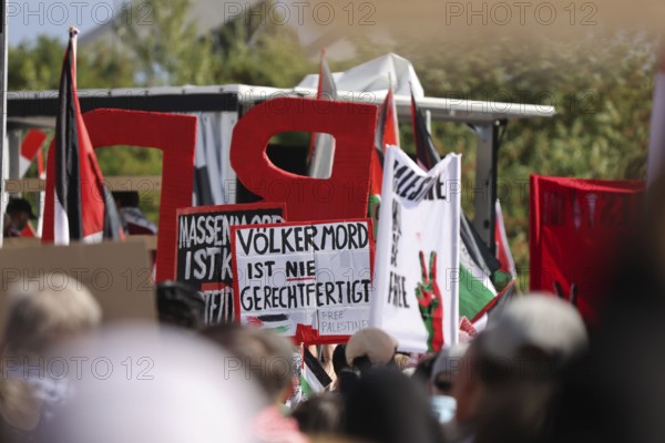 Several thousand people take part in a pro-Palestine demonstration under the slogan United 4 Gaza