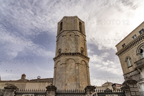 Bell tower of the Roman Catholic pilgrimage church of San Michele Arcangelo, UNESCO World Heritage