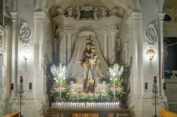 Madonna in the interior of the church Chiesa di San Domenico in Nardo, Apulia, Italy