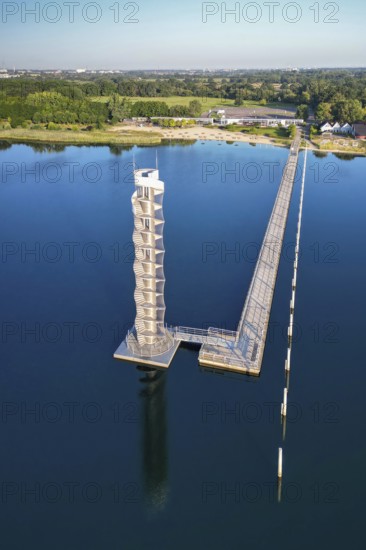 26-metre-high observation tower, Bitterfeld, Saxony-Anhalt, recreation, holiday, sailing, swimming,