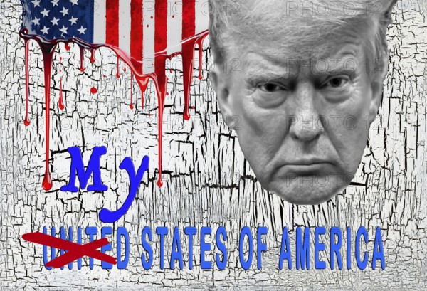 Symbolic image, Trump as owner of the USA, governing with executive order, pseudo-government,