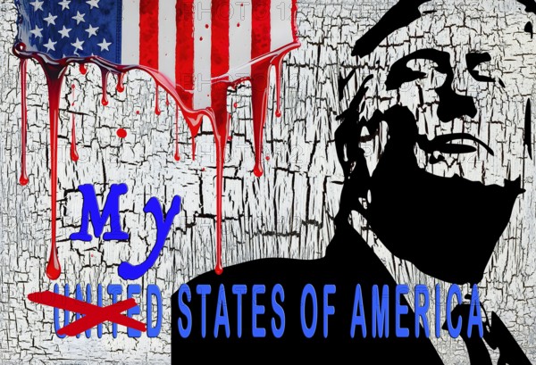 Symbolic image, Trump as owner of the USA, governing with executive order, pseudo-government,