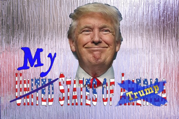 Symbolic image, Trump as owner of the USA, governing with executive order, pseudo-government,