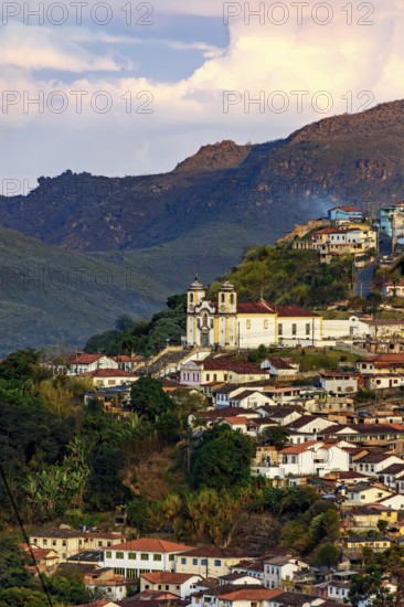 Historic city of Ouro Preto among the mountains of the state of Minas Gerais, Ouro Preto, Minas