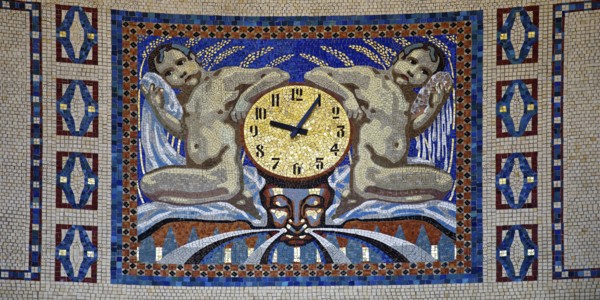 Waiting room in bathhouse 3 with mosaics from the Royal Bavarian Court Mosaic and Art Institute,