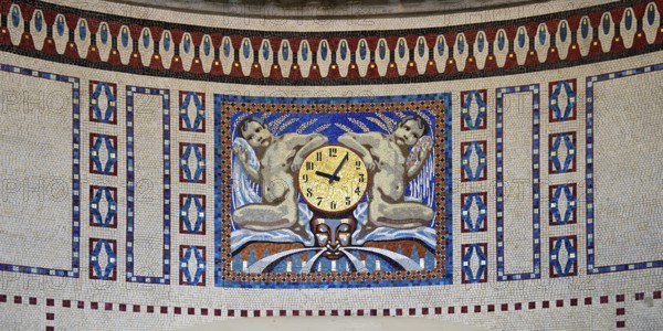 Waiting room in bathhouse 3 with mosaics from the Royal Bavarian Court Mosaic and Art Institute,