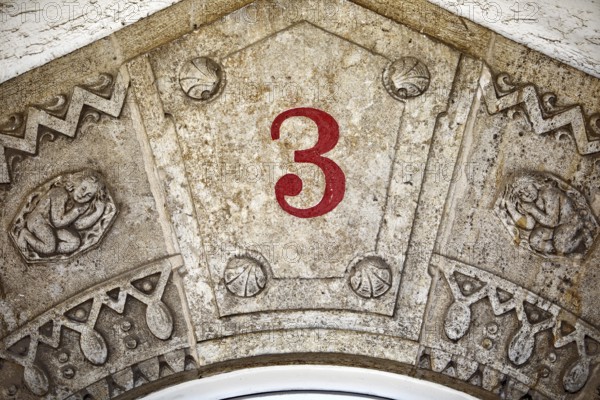 Detail of bathhouse 3, Sprudelhof, an important spa complex built between 1905 and 1911 in Art