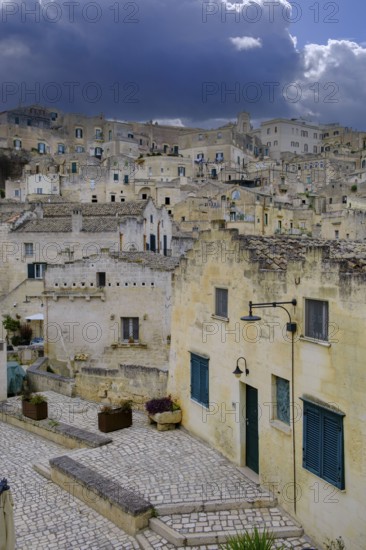 Cave settlement, cave dwellings, houses, Sassi, Matera, Unesco World Heritage Site, Basilicata,