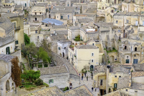 Cave settlement, cave dwellings, houses, Sassi, Matera, Unesco World Heritage Site, Basilicata,