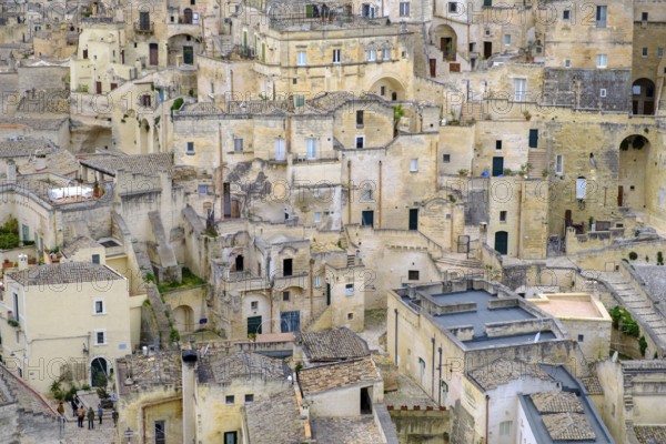 Cave settlement, cave dwellings, houses, Sassi, Matera, Unesco World Heritage Site, Basilicata,