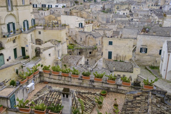 Cave settlement, cave dwellings, houses, Sassi, Matera, Unesco World Heritage Site, Basilicata,