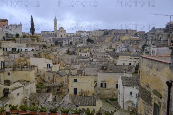 Cave settlement, cave dwellings, houses, Sassi, Matera, Unesco World Heritage Site, Basilicata,
