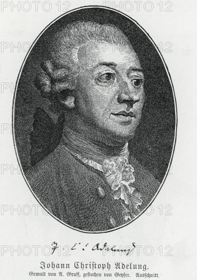 Johann Christoph Adelung (1732-1806) Copperplate engraving, from Könnecke Bilderatlas zur